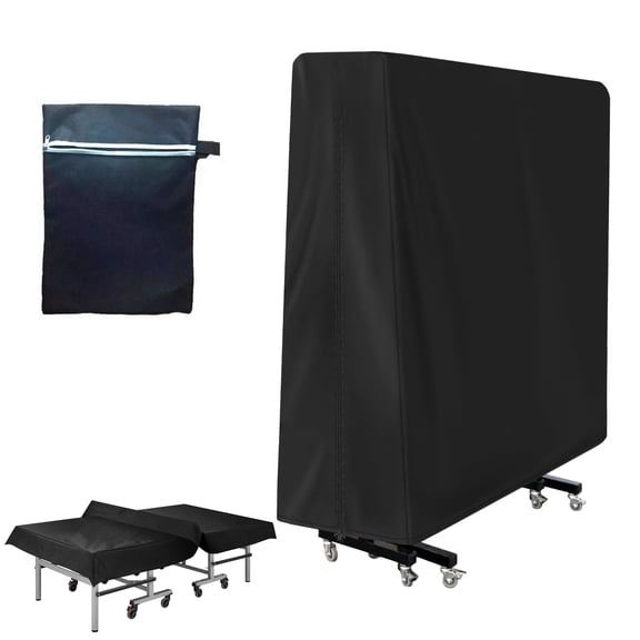 Outdoor Ping Pong Table Cover Outdoor Waterproof Table Tennis Cover Ping Pong Protection for Outdoor Indoor 9x5 FT Folding Tennis Tables 210D Universal with Storage Bag