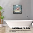 thumbnail image 2 of Pig Decor Funny Bathroom Square Tin Sign Bathtub Decor Pig Accessories Farm Decor Pig Signs Wall Art Poster Retro Poster Bar Home Bathroom Wall Decoration Sign 12x12 Inches, 2 of 6