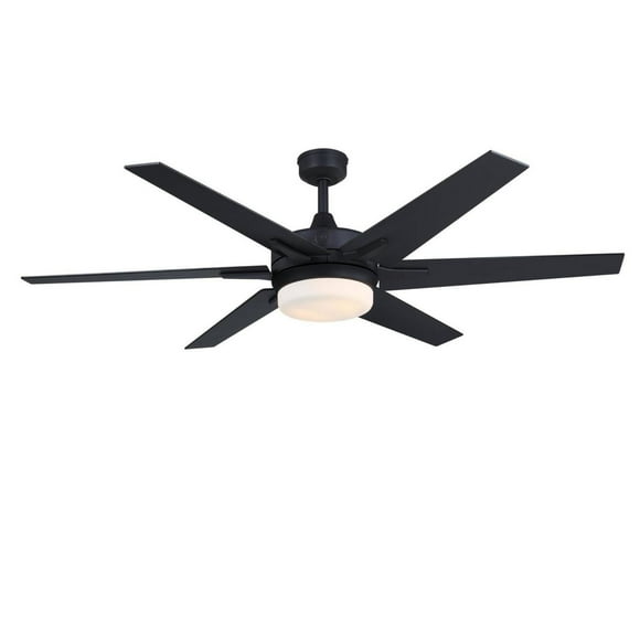 Westinghouse Cayuga 60" Indoor Ceiling Fan with Dimmale LED Light Fixture - Matte Black