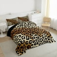 thumbnail image 3 of Homewish Chic Leopard Print Bedding Comforter Set,Rustic Western Farmhouse Twin Comforter Sets,Brown Black Bedding Set For Girl Kids,Breathable Home Decor Reversible,2-Piece, 3 of 8