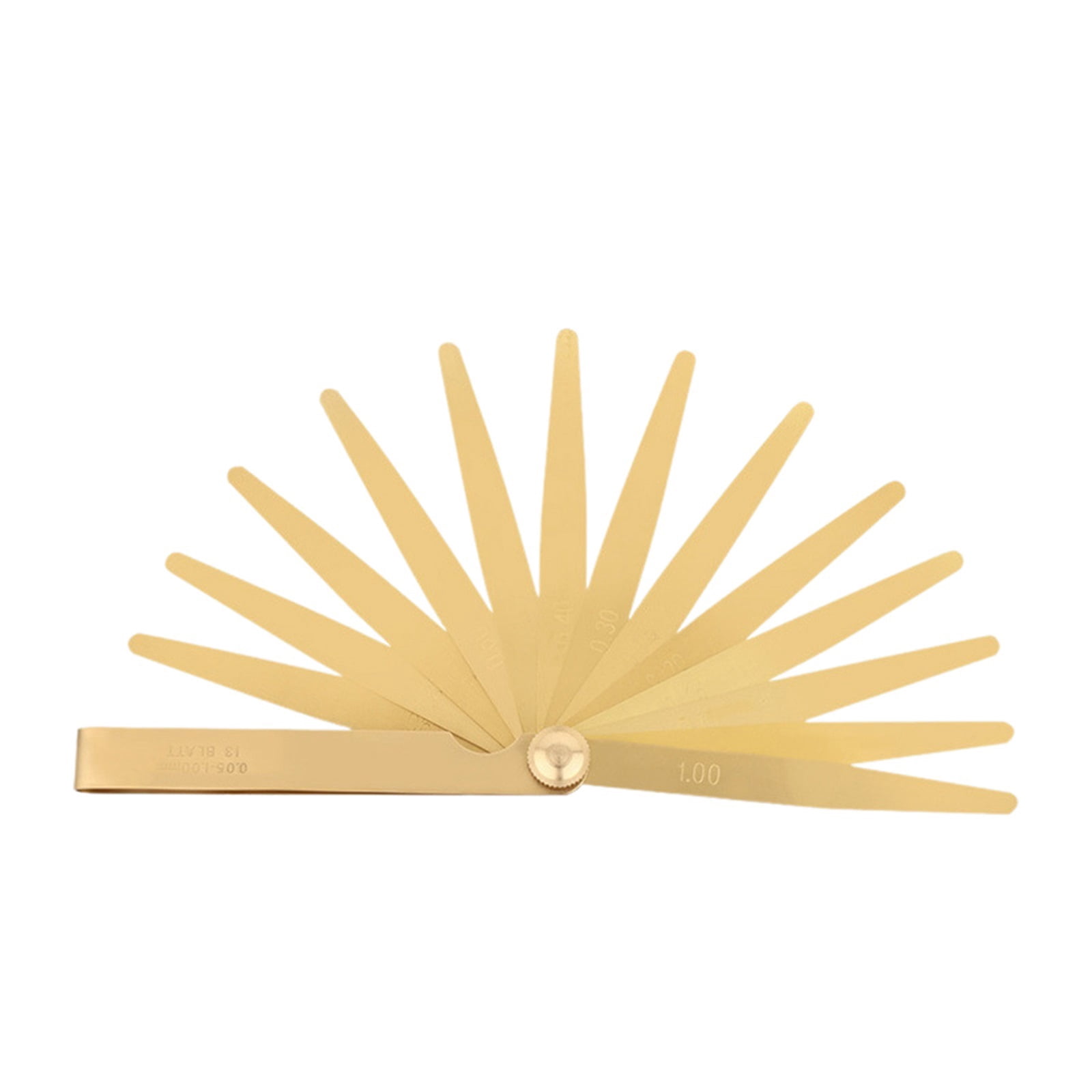 High Precision Metric Gap Metric Filler Feeler Gauge 0.05-1m 13 Blade Range Finder Feeler Brass Measure Tool
