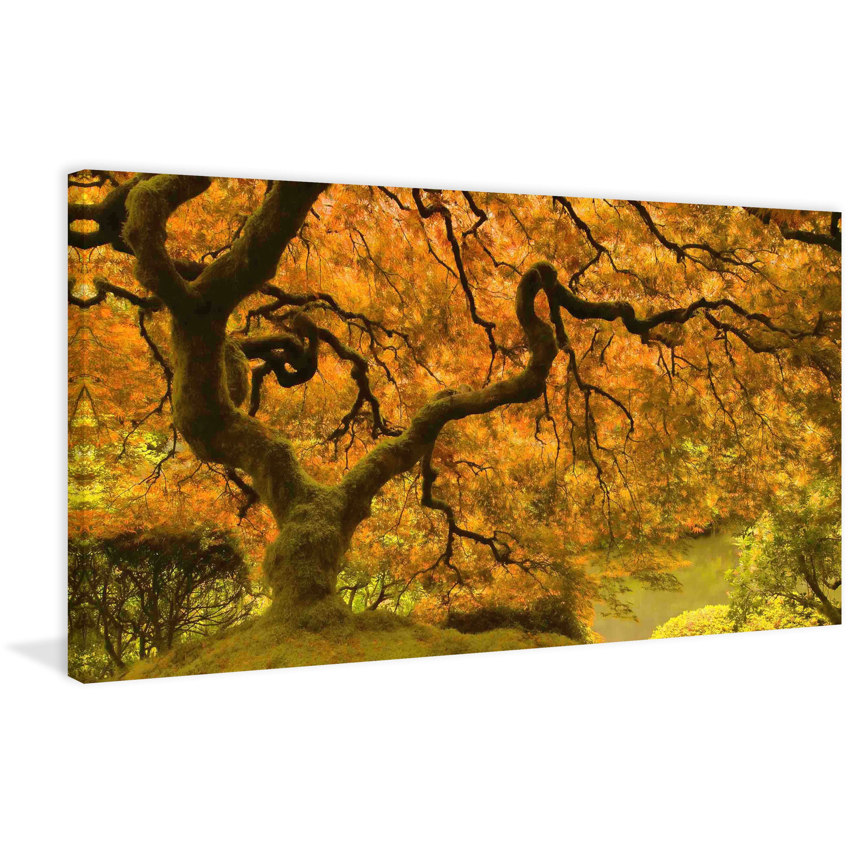 MARMONT HILL  - Golden Maple Painting Print on Canvas - Multi-Color 24 x 12