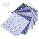 thumbnail image 1 of Cubierta de tela para la cara diy tela floral de costura 7 Uds cubierta de tela para la cara DIY costura de algodón Color Patchwork cuerda elástica a prueba de polvo azul ANGGREK Otros, 1 of 8