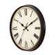 thumbnail image 1 of Reloj de pared vintage con números romanos redondos, silencioso, estilo europeo, decorativo, grande, 3D, para sala de estar, dormitorio y cocina., 1 of 8