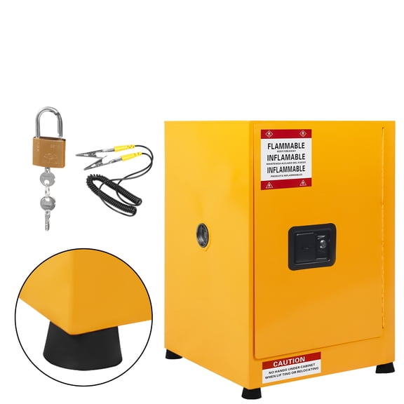 Flammable Industry Safety Cabinet -17" x 17" x 22", Explosion Proof Storage Cabinet with Adjustable Shelf, for Commercial Industrial and Home Use