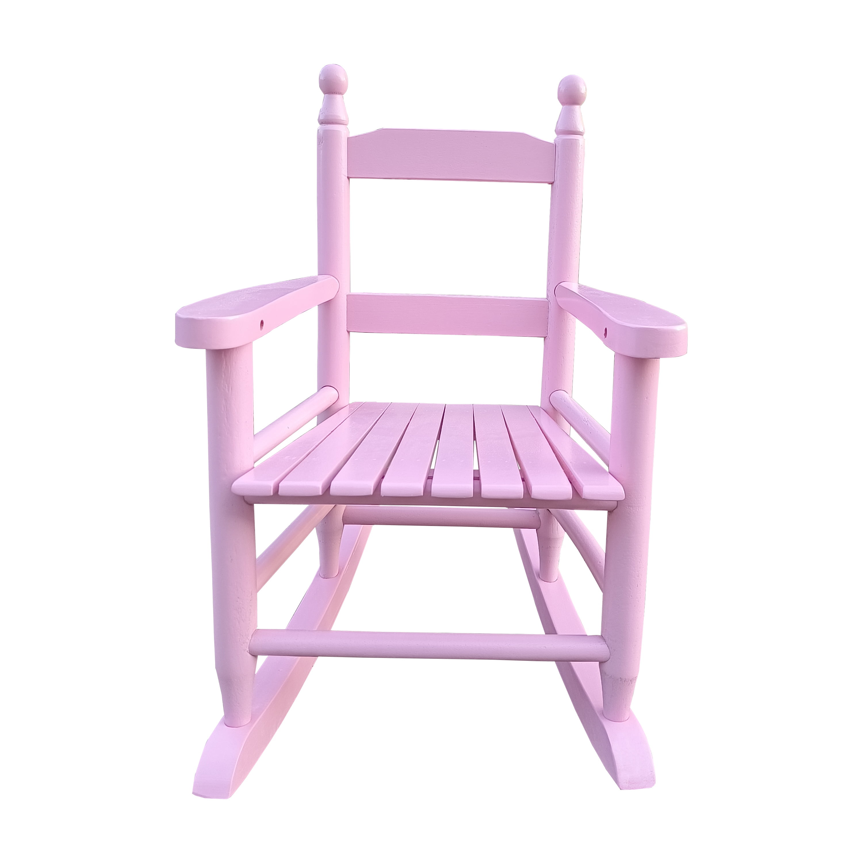 Rocking Chair,Durable Red Child’s Wooden Rocking Chair/Porch Rocker,Indoor or Outdoor,Suitable for 3-8 Years Old,light pink