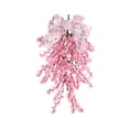 thumbnail image 4 of Corona de lágrima de flores artificiales, accesorio de fotografía para primavera y verano, adorno de regalo, recuerdo de fiesta, decoración colgante Rosa, 4 of 8