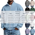 thumbnail image 6 of KyCheLot Mens Full Zip up Sweatshirt Long Sleeve Mock Neck Textured Pullover Loose Drop Shoulder Outwear, 6 of 6