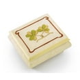 thumbnail image 1 of Astonishing Hand Inlay Of An Irish Celtic Shamrock Sorrento Musical Box, Music Selection - Castle in the Skies, 1 of 2