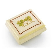 Astonishing Hand Inlay Of An Irish Celtic Shamrock Sorrento Musical Box, Music Selection - Under the Sea (The Little Mermaid) - SWISS