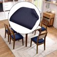 thumbnail image 3 of Funda impermeable para silla, a prueba de fugas, decorativa, lavable, elástica, extraíble, fundas de asiento antipolvo para barra de conferencias de Azul oscuro Gloria Cubierta de asiento impermeable, 3 of 9