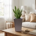 thumbnail image 4 of Tall Self Watering Planter with Drainage Holes, Large Square Flower Pot for Indoor Outdoor Plants, Lightweight Taper Planter for Patio, 4 of 6