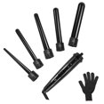 thumbnail image 1 of 5 In 1 Curling Iron Wand Set, Black Curling Wand 0.35 To 1.25 Inch, 1 of 3