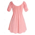 thumbnail image 2 of Más el tamaño de la capucha de la manga Alto Bajo floral apliques camiseta Rosegal Camisetas tallas grandes, 2 of 5