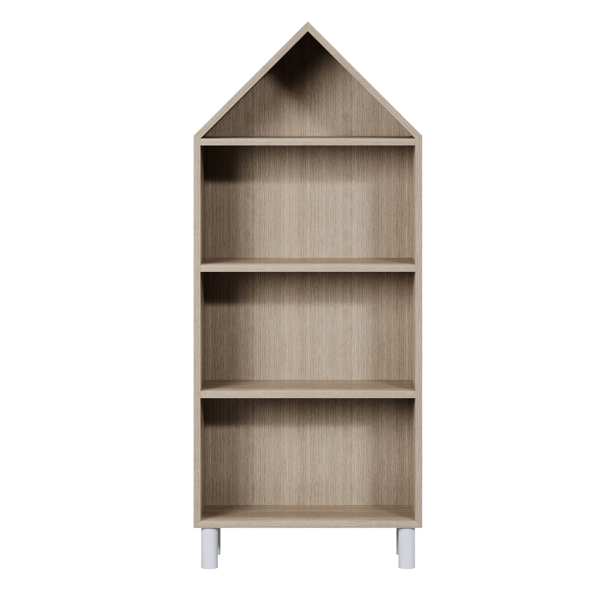 House of Happy, House Shaped Bookshelf, Natural for Kids Classroom, Kids Playroom or Kids Bedroom