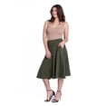 thumbnail image 4 of Womens Pleated Pocket Midi Skirt, 4 of 7