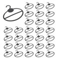 thumbnail image 1 of 120x Bufanda MantÓN Organizador Corbatas Perchas PlÁStico Ovaladas Almacenamiento Tamaño Negro: 13,5 cm (Longitud) X 12,5 cm (DiÁMetro) X 13,5 cm () X1,9 cm (Boca de Gancho), 1 of 9