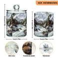 thumbnail image 5 of Yayeee 2 Pack Qtip Holder Bathroom Cotton Swab Canister with Lid Clear Dispenser Set, River and Mountains, 5 of 6