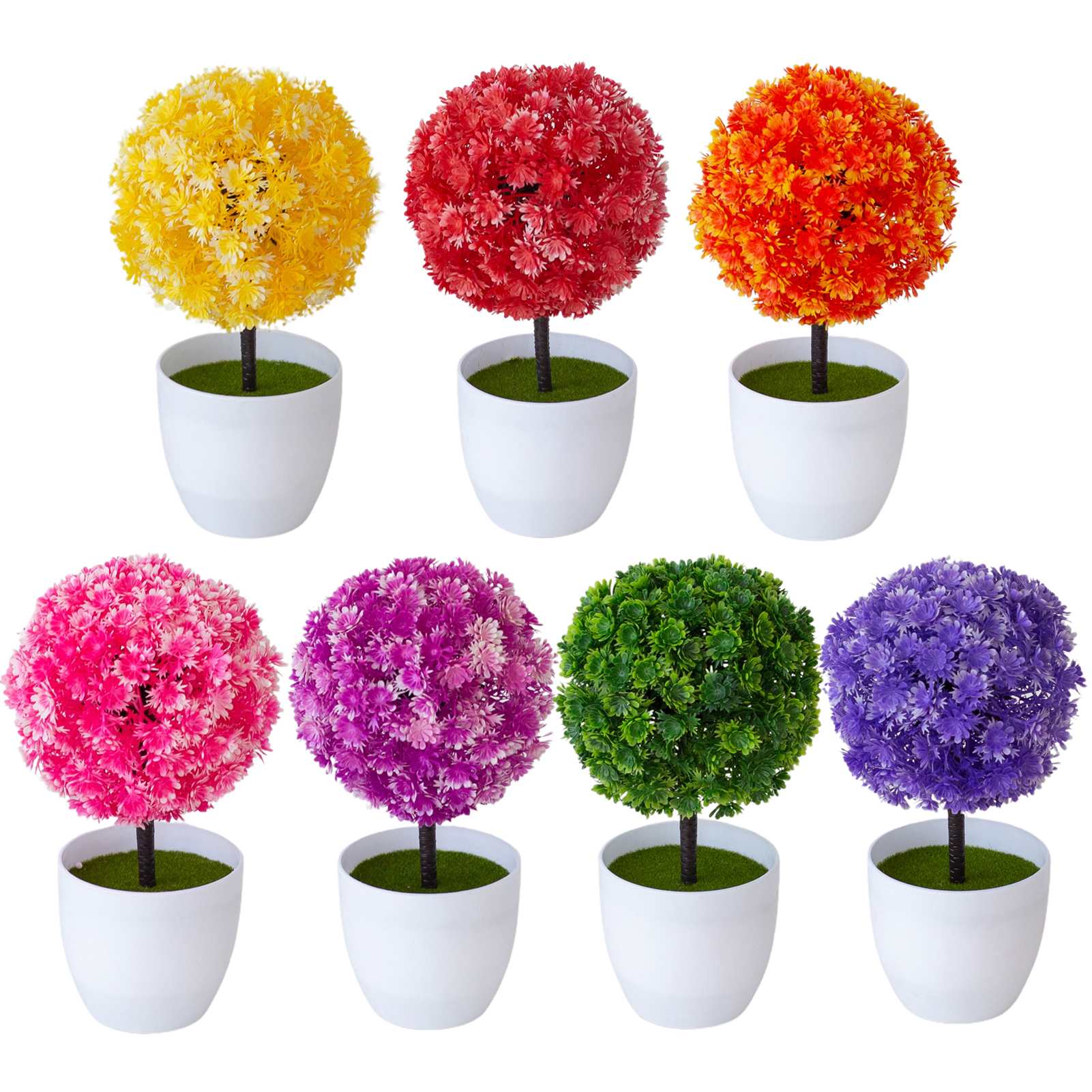 Dream Lifestyle Artificial Bonsai Artificial Plants Potted Artificial Snowball Bonsai Artificial