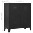 thumbnail image 4 of vidaXL Coffre de Rangement Industriel Acier Noir, 4 of 5