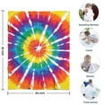 thumbnail image 4 of Colorful Rainbow Tie Dye Spiral Pattern Blanket,Comfortable Soft Flannel Throw Blanket,All Season,Warm Lightweight Blankets for Sofa Bed Couch Living Room Chair,30"x40", 4 of 4