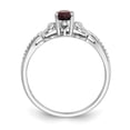 thumbnail image 5 of Auriga Fine Jewelry 10K White Gold Garnet and Diamond Ring for Women Size- 7, 5 of 6