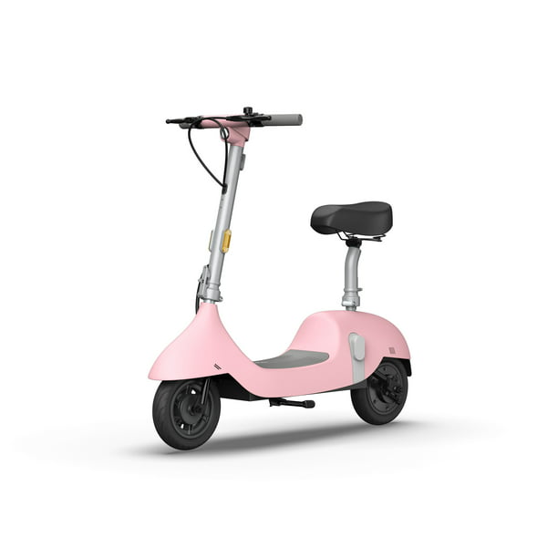 OKAI Ceetle Pro Electric Scooter with Foldable Seat w/35 Miles Range & 15.5mph Max Speed - Pink - Walmart.com