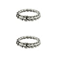 thumbnail image 4 of Thinsony Distinctive Gothic Punk Dragon Scale Bangle 48 inches Cool and Contemporary Steel 8.26 Inch 2Set, 4 of 6