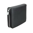 thumbnail image 4 of AMZER Anti-Magnetic Credit Card Holder Genuine Leather Credit Card Wallet Purse with Zipper for Women Men, Black, 4 of 6