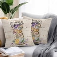 thumbnail image 3 of Outdoor Pillow Cover Lavender Flowers Floral Lemon Set of 2 Waterproof Throw Pillowcases Leaves Jar Decorative Patio Furniture Pillows for Couch Garden Indoor & Outdoor Use, 3 of 9