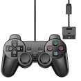 thumbnail image 1 of RetroFam Control PS2 con Cable Dualshock Compatible con PlayStation 2, Negro, 1 of 5