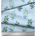 thumbnail image 3 of Soimoi Poly Georgette Fabric Leaves & Floral Block Fabric Prints by Yard 42 Inch Wide, 3 of 3
