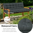 thumbnail image 3 of Outdoor Porch Swing Cushions, 4" thick patio swing cushions 3 Seater for outdoor furniture, Waterproof Bench Replacement Cushion with Ties(Dark gray-63×40in), 3 of 6