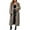 Khaki, variant on Women's Brown Long Faux Fur Coat, Winter Warm Full-Length Jacket, Casual Luxury Outerwear - Trendy Fashion Brown L