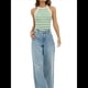 thumbnail image 3 of Camisetas Sin Mangas con Cuello Halter para Mujer, de Verano, A Rayas, de Punto Acanalado Elástico, Camisetas Ajustadas Verde S, 3 of 8