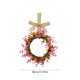 thumbnail image 3 of Corona de puerta primaveral de 30 cm, follaje artificial con bayas escarchadas para decoración de pared interior y exterior y para festividades., 3 of 6
