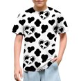 thumbnail image 5 of LYEAA Graphic T Shirts for Girls Crewneck Short Sleeve Basic Shirts Pullover Print Fall Casual Tops Black 13T, 5 of 8
