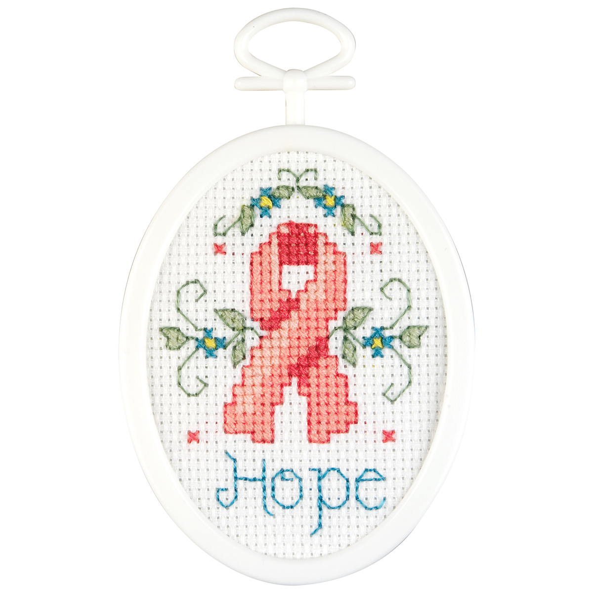 Janlynn Mini Counted Cross Stitch Kit 2.75" Oval-hope (18 Count) - image 2 of 2