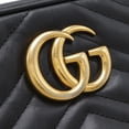 thumbnail image 5 of Pre-Owned GUCCI GG Marmont Shoulder Bag, Pochette, Chain Quilted Leather, Black, 447632, 5 of 10
