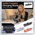 thumbnail image 2 of Portable Charging Station | High Capacity Foldable Usb-C Charging Stand for Phones, Tablets, Laptops | Tech Gift | White Plastic Stand, 2 of 6