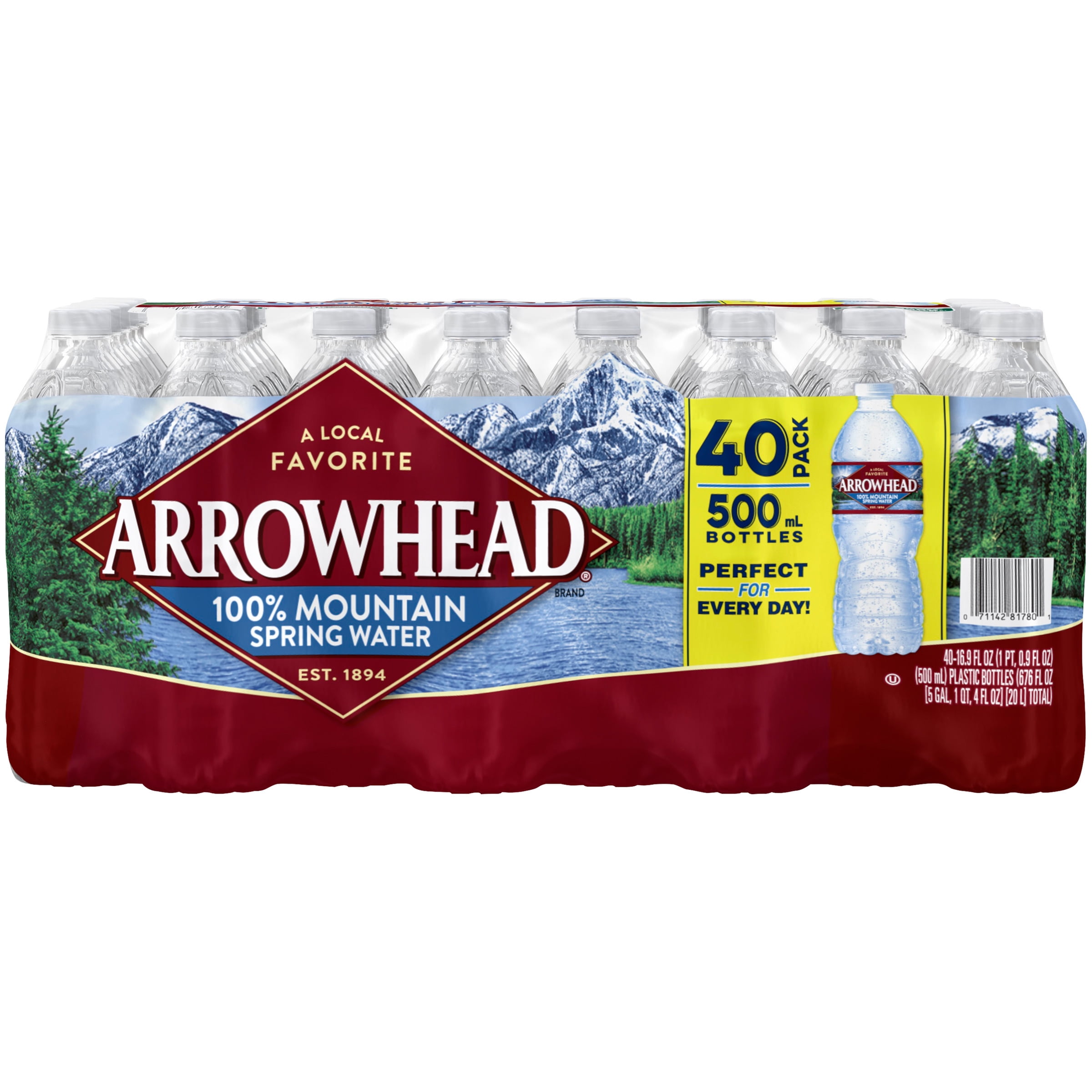 ARROWHEAD 100 Mountain Spring Water 4016.9 fl. oz. Bottles Walmart