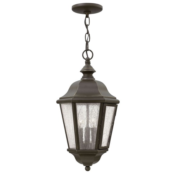 3 Light Large Outdoor Hanging Lantern In Traditional Style 10 Inches Wide By 19.5 Inches High-Oil Rubbed Bronze Finish-Led Lamping Type Hinkley
