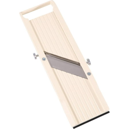 Benriner Mandoline Slicer with 4 Blades, Japanese Stainless Steel, BPA Free, 12.75 x 3.625-Inches, Beige