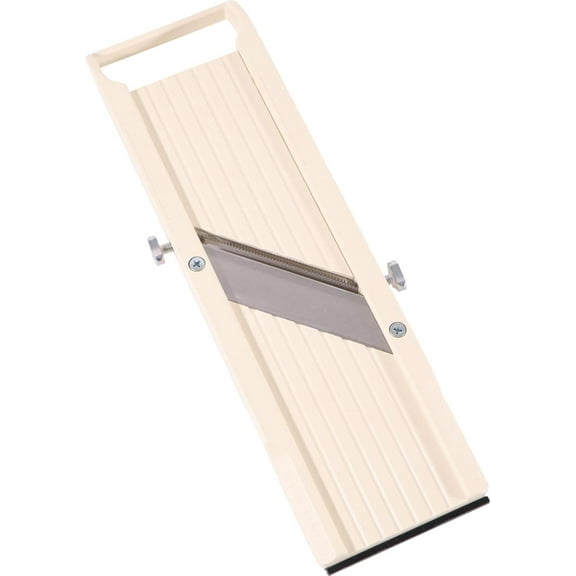 Benriner Mandoline Slicer with 4 Blades, Japanese Stainless Steel, BPA Free, 12.75 x 3.625-Inches, Beige