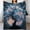 Flannel Blankettree butterflies moon stream full moonsblanket 30"x40" 1, variant on GXFrose butterflies fence stream full moon, comfortable and soft, warm casual blanket, printed design, winter sofa dormitory home decoration, must-have travel product. Size is 30x40 inches.