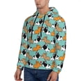 thumbnail image 3 of Fotbe Men's Hoodie with Cute French Bulldog Pattern - Kangaroo Pocket Pullover Hooded Sweatshirt, Perfect for Daily Wear, Travel, and Home-4X-Large, 3 of 7