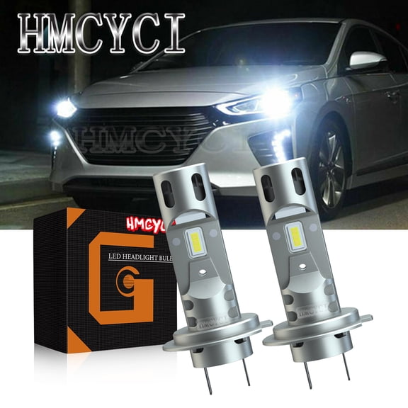 For HYUNDAI Santa Fe 2017 2018 6000K H7 LED Headlights High/Low Beam Bulbs White
