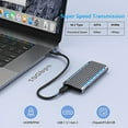 thumbnail image 2 of M.2 NVMe SSD Enclosure Adapter Tool-Free, USB C 3.1 Gen 2 10Gbps or Thunderbolt 3, 6Gbps SATA PCIe M-Key(B+M Key), RGB Aluminum Case Support UASP Trim for SSD Size 2242/2260/2280, 2 of 3