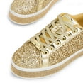 thumbnail image 4 of LUCKY STEP Platform Sparkly Fashion Sneakers Glitter Walking Shoes,Gold,Womens, 4 of 5