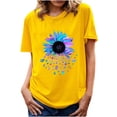 thumbnail image 1 of Hauts pour Femmes Décontractés Été Manches Courtes Col Rond T-Shirts Basiques Chemisiers Chic Décontracté Tunique Simple Confortable T-Shirt Hauts, 1 of 3